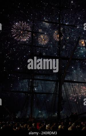 Amazing firework show from Tall Ship Race 2022 in Aalborg Stock Photo ...
