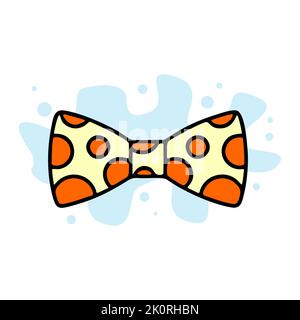 Polka bow tie icon. Outline polka bow tie vector icon for web design isolated on white background Stock Photo