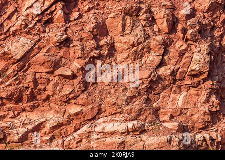 Red Rock Layers, Geological Rock Layers Background Stock Photo
