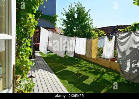 Washing line hi-res stock photography and images - Alamy