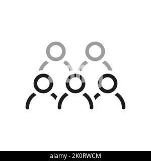 Simple of Team Work Related Vector Line Icon. Contains such Icon as group of people. Thin outline icons pack. Stock Vector