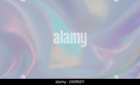 Pearlescent cloth fluttering in the wind, weaving threads of fabric, texture, 3D rendering, 16x9 horizontal video format Stock Photo