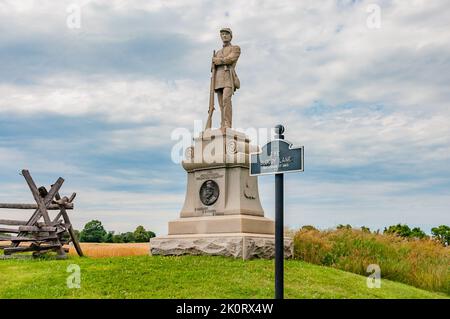 The Bloody Lane, Antietam National Battlefield, Maryland USA, Sharpsburg, Maryland Stock Photo