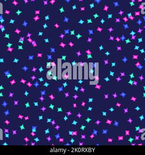 Seamless pattern with various colored stars. Image for party flyer. Stock Vector