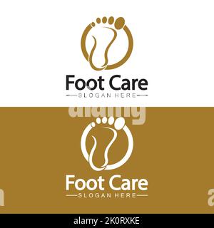 Foot logo design vector template Stock Vector