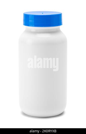 Prescription Medicine Pill Bottle Cut Out on White. Stock Photo