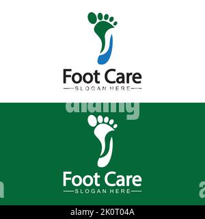 Foot logo design vector template Stock Vector