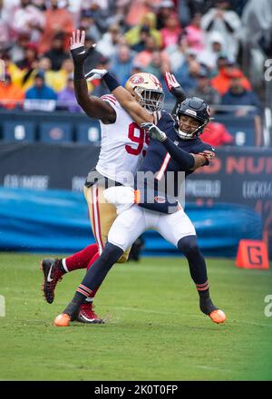 San Francisco 49ers defensive tackle Javon Kinlaw (99) runs onto the field  during an NFL football game against the Arizona Cardinals, Sunday, Jan.8,  2023, in Santa Clara, Calif. (AP Photo/Scot Tucker Stock