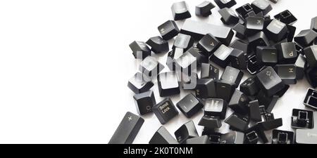 Creative background with keyboard keys. Stock Photo