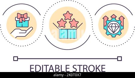 Bonuses for loyal customer loop concept icon Stock Vector