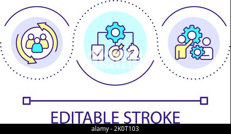 Teambuilding strategy loop concept icon Stock Vector