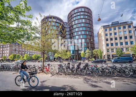 Axel towers opposite Tivoli in central Copenhagen, Denmark Stock Photo