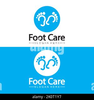 Foot logo design vector template Stock Vector