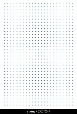 Graph paper. Printable dotted grid paper on white background. Geometric abstract dotted transparent illustration with dots for school, notebook, diary Stock Vector