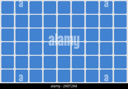 Blue wall tiles for the bathroom. Ceramic square pattern for home or kitchen interior. Decorative mosaic in geometric style for home horizontal backgr Stock Vector