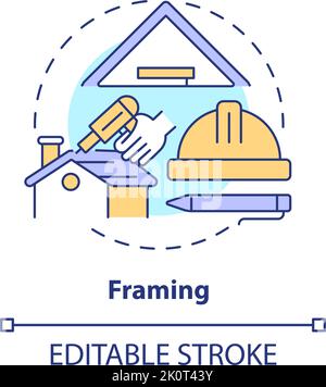 Framing concept icon Stock Vector