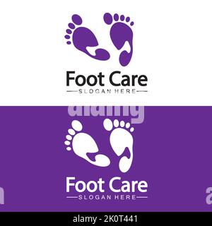 Foot logo design vector template Stock Vector