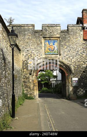 The Priors Gate or Kingsgate, Winchester City, Hampshire County; England; UK Stock Photo