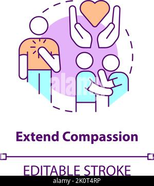 Extend compassion concept icon Stock Vector