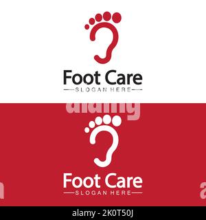 Foot logo design vector template Stock Vector
