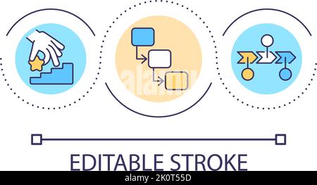 Build consistent plan loop concept icon Stock Vector