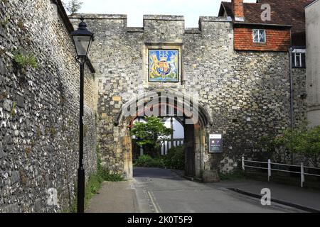 The Priors Gate or Kingsgate, Winchester City, Hampshire County; England; UK Stock Photo