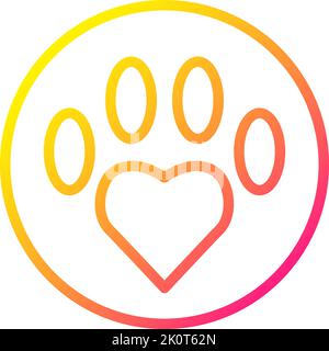 Animal hospital gradient linear vector icon Stock Vector