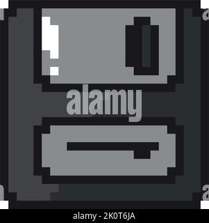 floppy pixel art Stock Vector