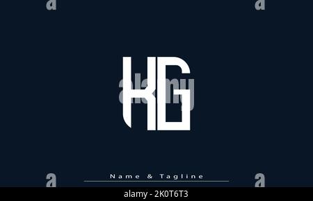 Alphabet letters Initials Monogram logo KG , GK Stock Vector