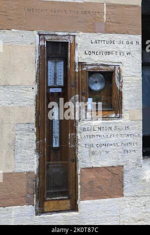 Longitude instruments on the Guildhall, Winchester City, Hampshire County; England; Britain, UK Stock Photo