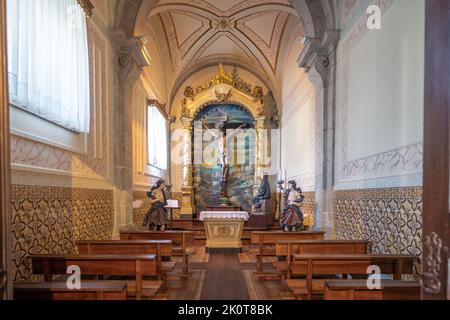 Bom Jesus Chapel in Church Basilica Interior at Sanctuary of Bom Jesus do Monte - Braga, Portugal Stock Photo