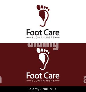 Foot logo design vector template Stock Vector