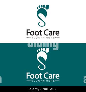 Foot logo design vector template Stock Vector