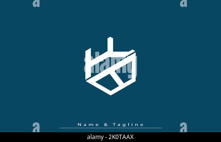 Alphabet letters Initials Monogram logo KB , BK Stock Vector