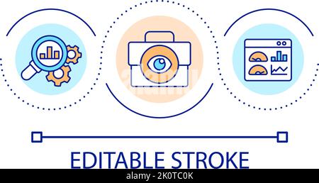 Business analytics loop concept icon Stock Vector