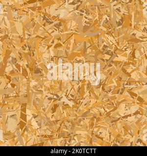 OSB seamless square texture. Chip wooden building panels. Plywood vector pattern. Oriented particle board background. Sheet of fibreboard with fragmen Stock Vector