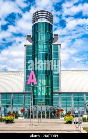 Glass tower architecture in the Enercare Centre located in Exhibtion Place Stock Photo