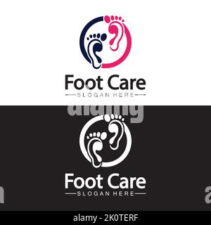Foot logo design vector template Stock Vector