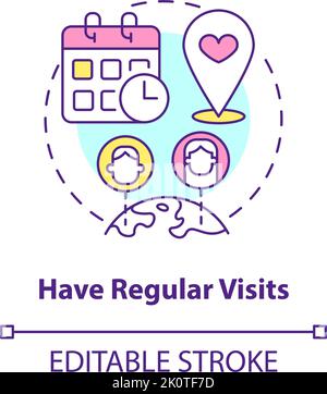 Have regular visits concept icon Stock Vector