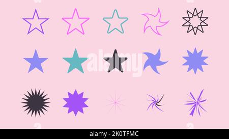 Cool Sparkle Icons Collection. Shine Effect Sign Vector Design. Stars. Stock Vector