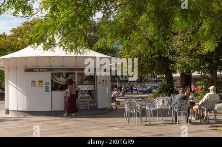 Plymouth, Devon, England, UK. 2022. Coffee bar cafe in the city centre of Plymouth, UK Stock Photo