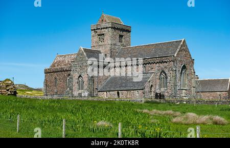 Iona Abbey and Nunnery Iona Scotland Stock Photo