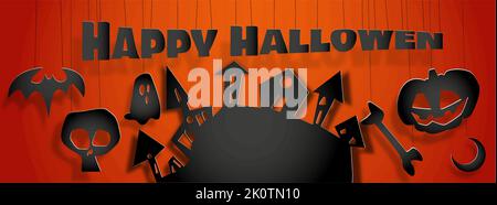 Background cardboard performance for halloween Illustration and vector Stock Vector