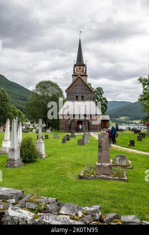 Kaupanger Stave Church, Kaupanger, Norway Stock Photo