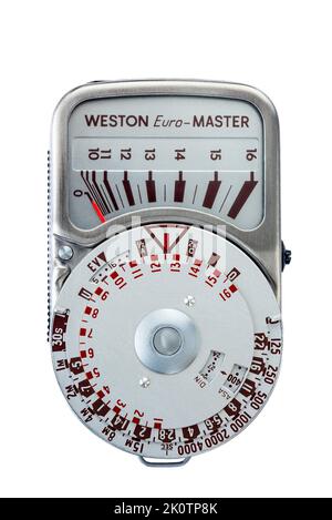 retro photographic lightmeter, Weston Euro Master Stock Photo
