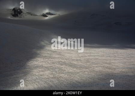 Eindrücke vom Orny-Gletscher in den Walliser Alpen Stock Photo