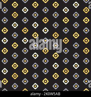 Geometric Diamond Pattern In Yellow Black Grey Color Stock Vector