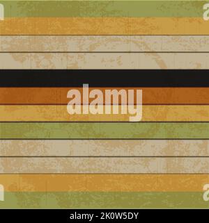 Retro Horizontal Multi Color Grunge Stripe Stock Vector