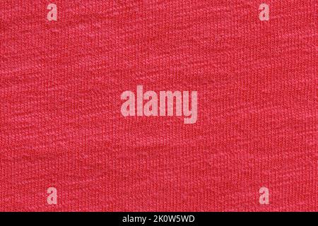 Red jersey knitted fabric texture abstract background Stock Photo