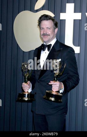 LOS ANGELES - SEP 12:  Jason Sudeikis at the Apple TV+ Primetime Emmy Party Red Carpet at Mother Wolf  on September 12, 2022 in Los Angeles, CA Stock Photo